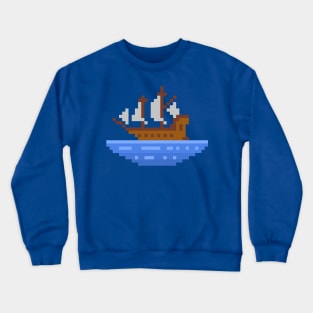 Pixelart Ship Crewneck Sweatshirt